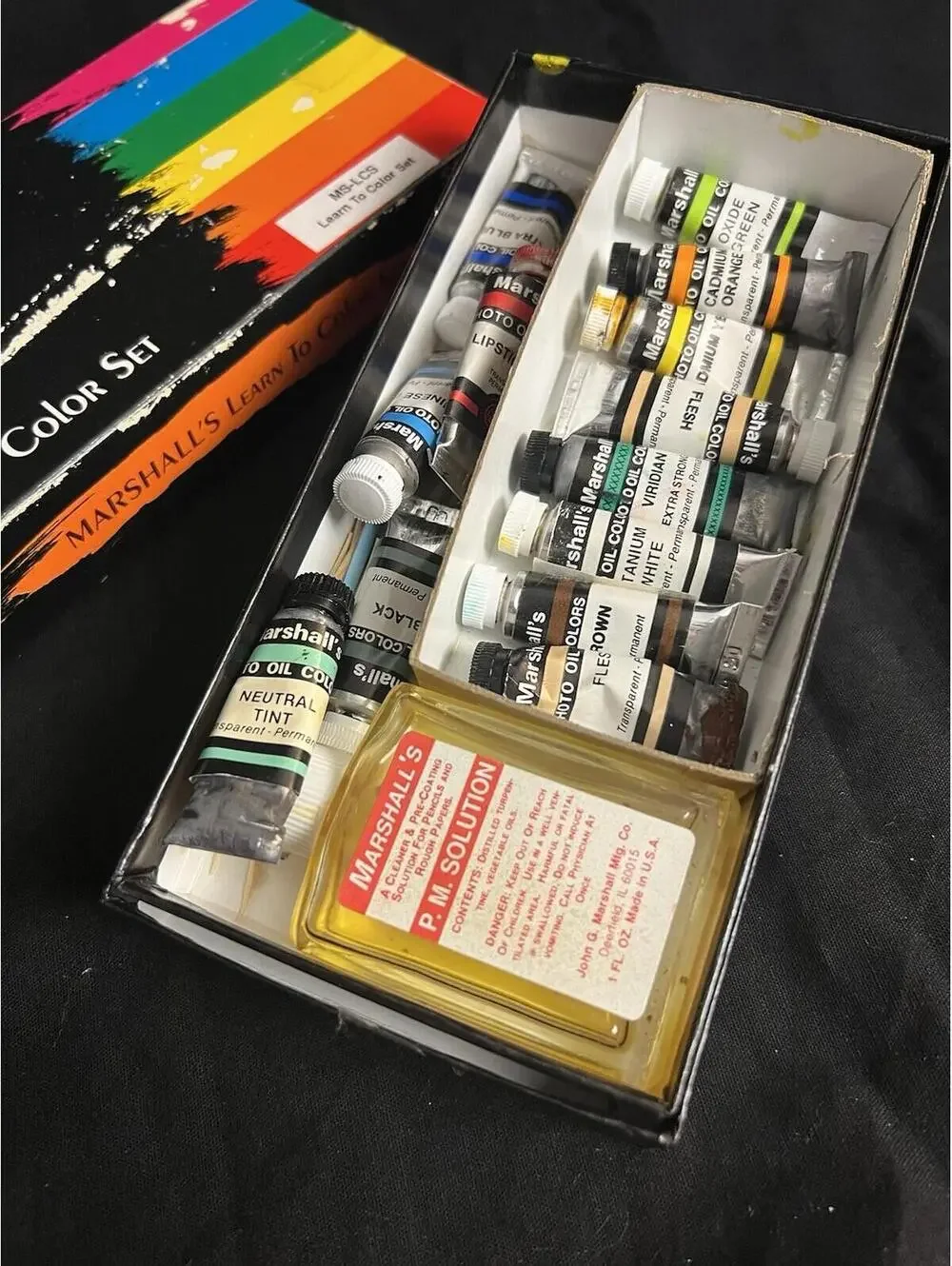 Vtg Marshall's Photo Coloring System “Learn To Color” Oil Set Hobby MS-LCS Paint